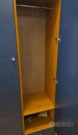 Armadio 2 ante con ripiani e cassetti (90×50×230)