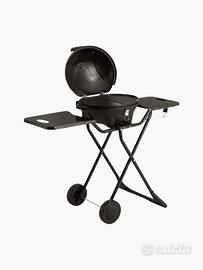 Barbecue elettrico con vassoi laterali