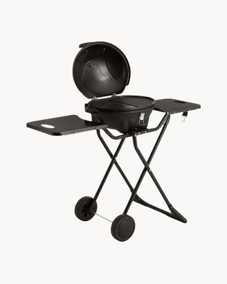 Barbecue elettrico con vassoi laterali