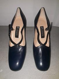 SCARPE BLU IN PELLE DA DONNA N. 38