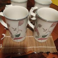 Mikasa mug 4 tazze Silk Flowers F3003 mai usate