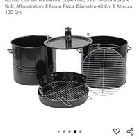 affumicatore a carbonella bbq barrel