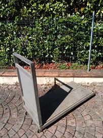 carrello a 4 ruote con spalliera