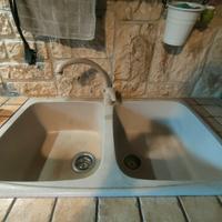 Lavello due vasche avena.