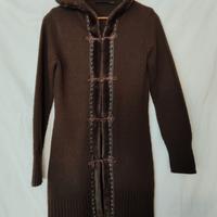 Cardigan lungo, cappuccio, Kiabi, tg. S