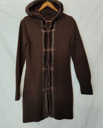Cardigan lungo, cappuccio, Kiabi, tg. S