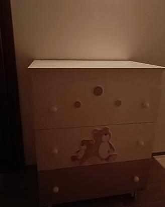 cameretta Erbesi letto con sponde e cassettiera