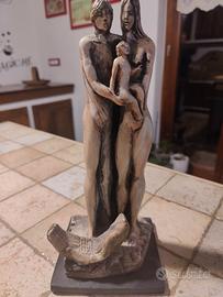 Statuetta in ceramica di Alberto Toby "Famiglia"