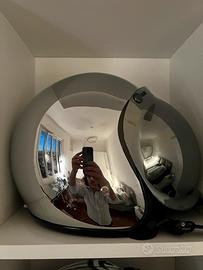 Casco jet specchiato visiera bolla