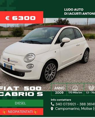 Fiat 500 1.3 Multijet 16V 75 CV Sport Cabrio