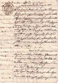 Regno d’Etruria - atto compravendita Cipriani 1802