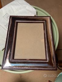 Albun portafoto da mateimonio in pelle e argento