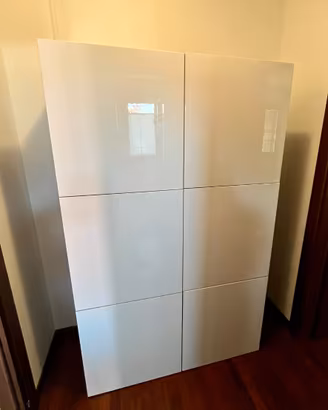 MOBILE BESTA IKEA 120  X 65 CM ANTA BIANCO LUCIDO