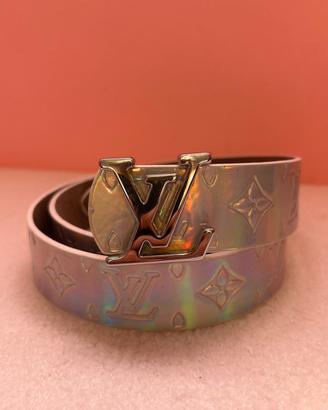 Louis Vuitton – Cintura marrone con fibbia LV