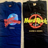 T Shirt Hard Rock Cafè e Planet Hollywood