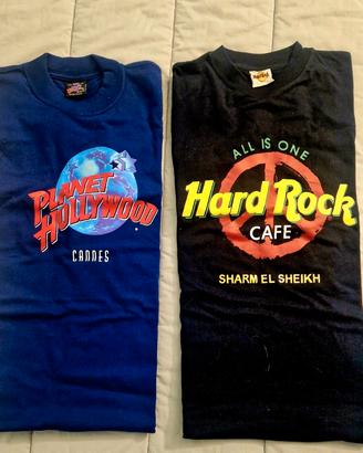 T Shirt Hard Rock Cafè e Planet Hollywood