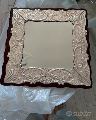 Specchio con cornice argento 925