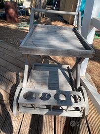 Carrello portavivande in Teak
