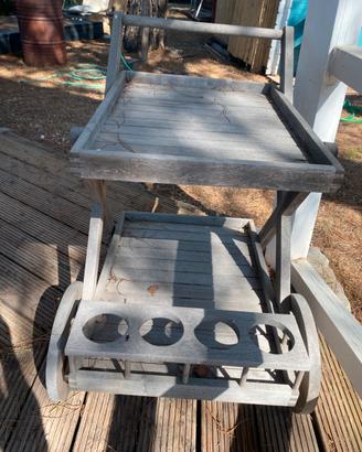 Carrello portavivande in Teak