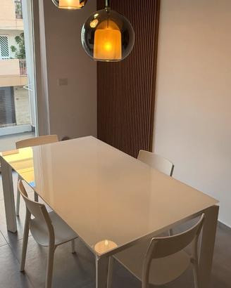 Tavolo Galileo Friul Sedie 160x90 all. 260 vetro