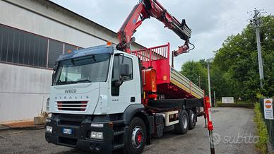Iveco Stralis 6x2 ribaltabile+GRU+JIB+TRAINO