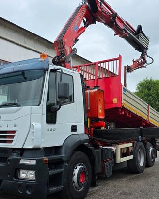 Iveco Stralis 6x2 ribaltabile+GRU+JIB+TRAINO