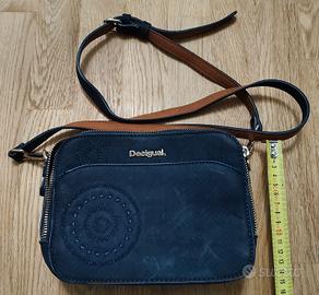 Borsa tracolla Desigual Blu Navy - Triplo scompart