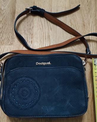 Borsa tracolla Desigual Blu Navy - Triplo scompart