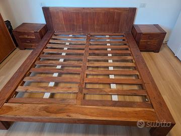 camera da letto legno 