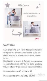 Culla che diventa lettino Picci Converse