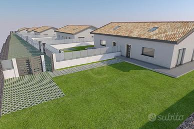 Ville in costruzione con spazio esterno