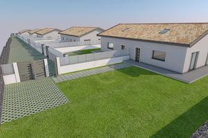 Ville in costruzione con spazio esterno