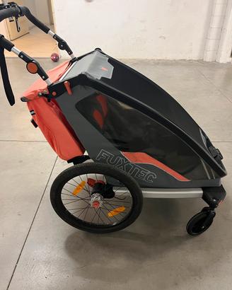 Rimorchio bici bambini Fuxtec  Fx-Fa1 compelto