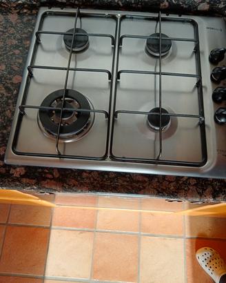 Piano cottura inox alimentazione gas