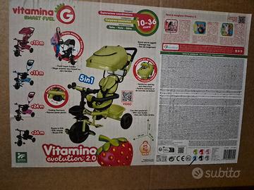 Triciclo Vitamino Evolution 2.0-5 in 1(10-36+mesi)