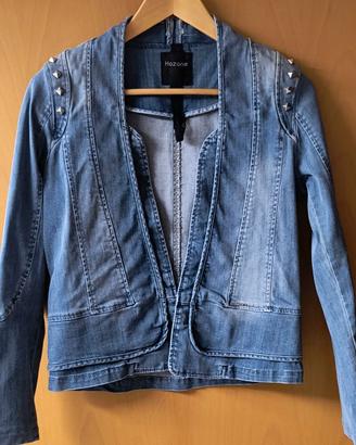 Giacca blazer giubbino jeans donna, taglia L
