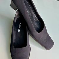 Scarpe nere opache con tacco