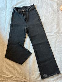 Jeans vita alta nero - monocolore