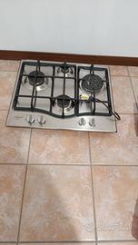 Piano Cottura a Gas Hotpoint 60cm Inox/Ghisa