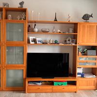 Parete attrezzata ciliegio naturale