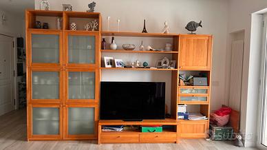 Parete attrezzata ciliegio naturale