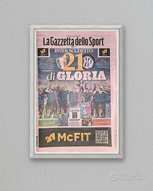Quadro Gazzetta Inter scudetto 21 2026 Milano