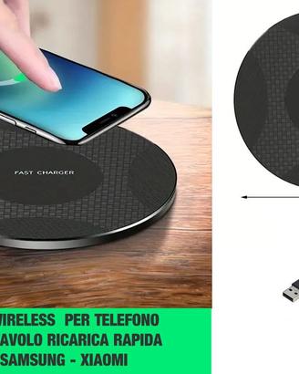 caricabatterie Wireless iPhone - Samsung - Xiaomi