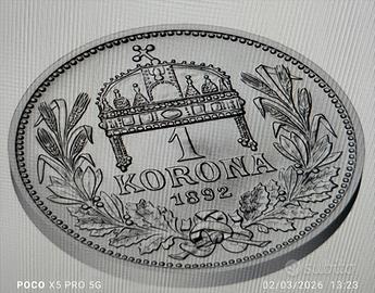 Replica 1 Korona 1892 argento  – num.500 pz