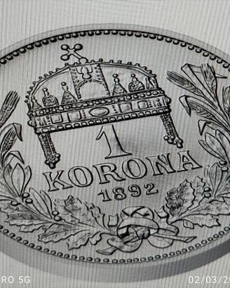 Replica 1 Korona 1892 argento  – num.500 pz