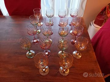 Bicchieri colorati set da 18