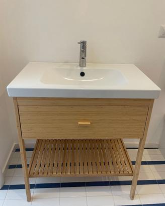 Mobile bagno 80cm con lavabo e rubinetto