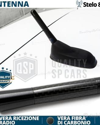 Antenna Corta in Carbonio PER Jeep RADIO AM-FM-DAB