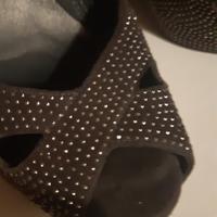 scarpe aperte camoscio grigio 