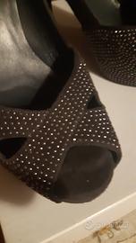 scarpe aperte camoscio grigio 